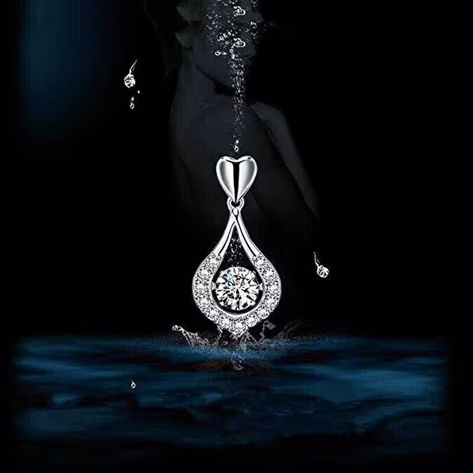 🔥Perfect Gift - Twinkling Heart Waterdrop Stone Necklace